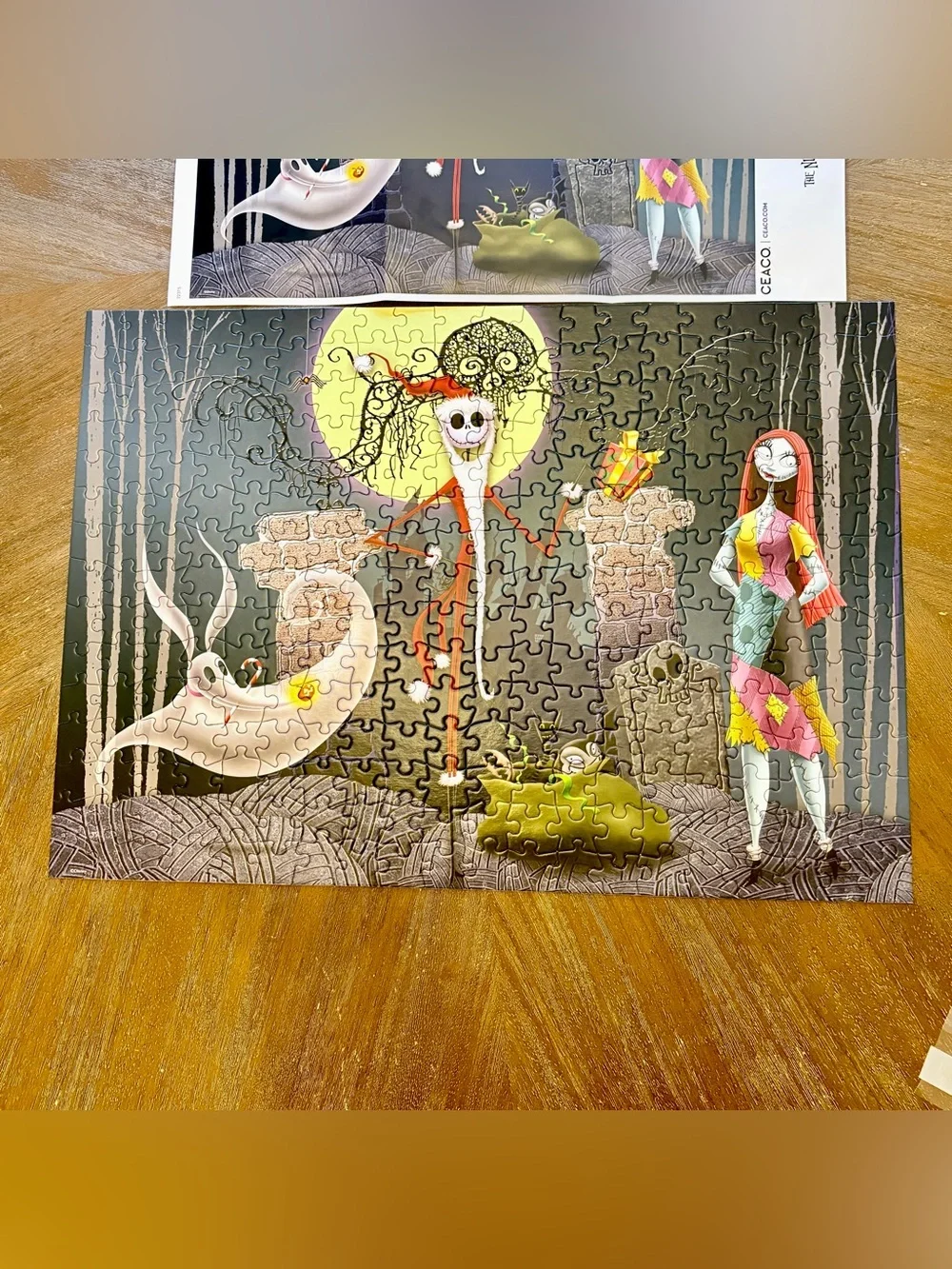 Disney Nightmare Before Christmas 300 Piece Puzzle Jack Skellington Sally Zero